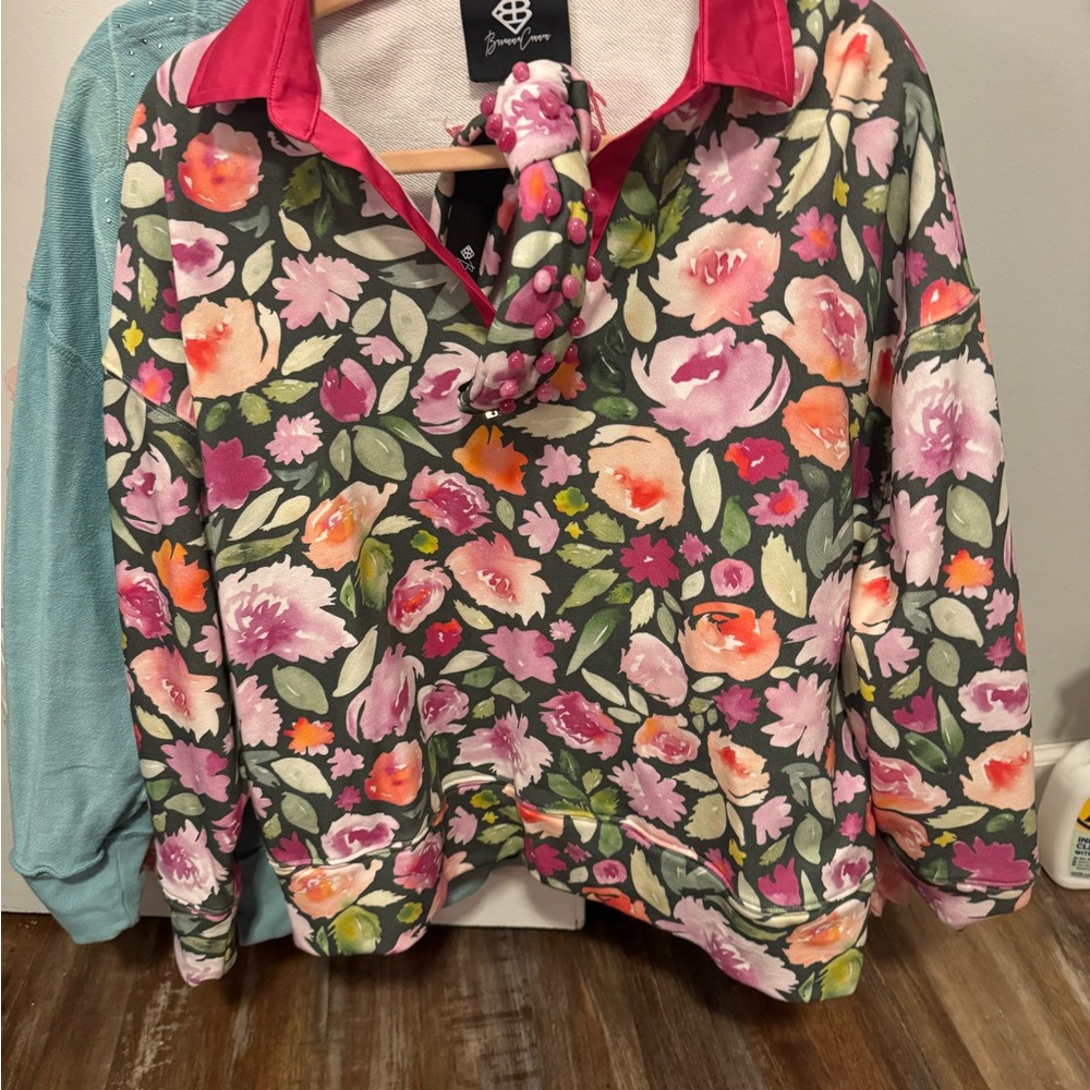 Brianna Cannon Mossy Floral Sweatshirt + Headband